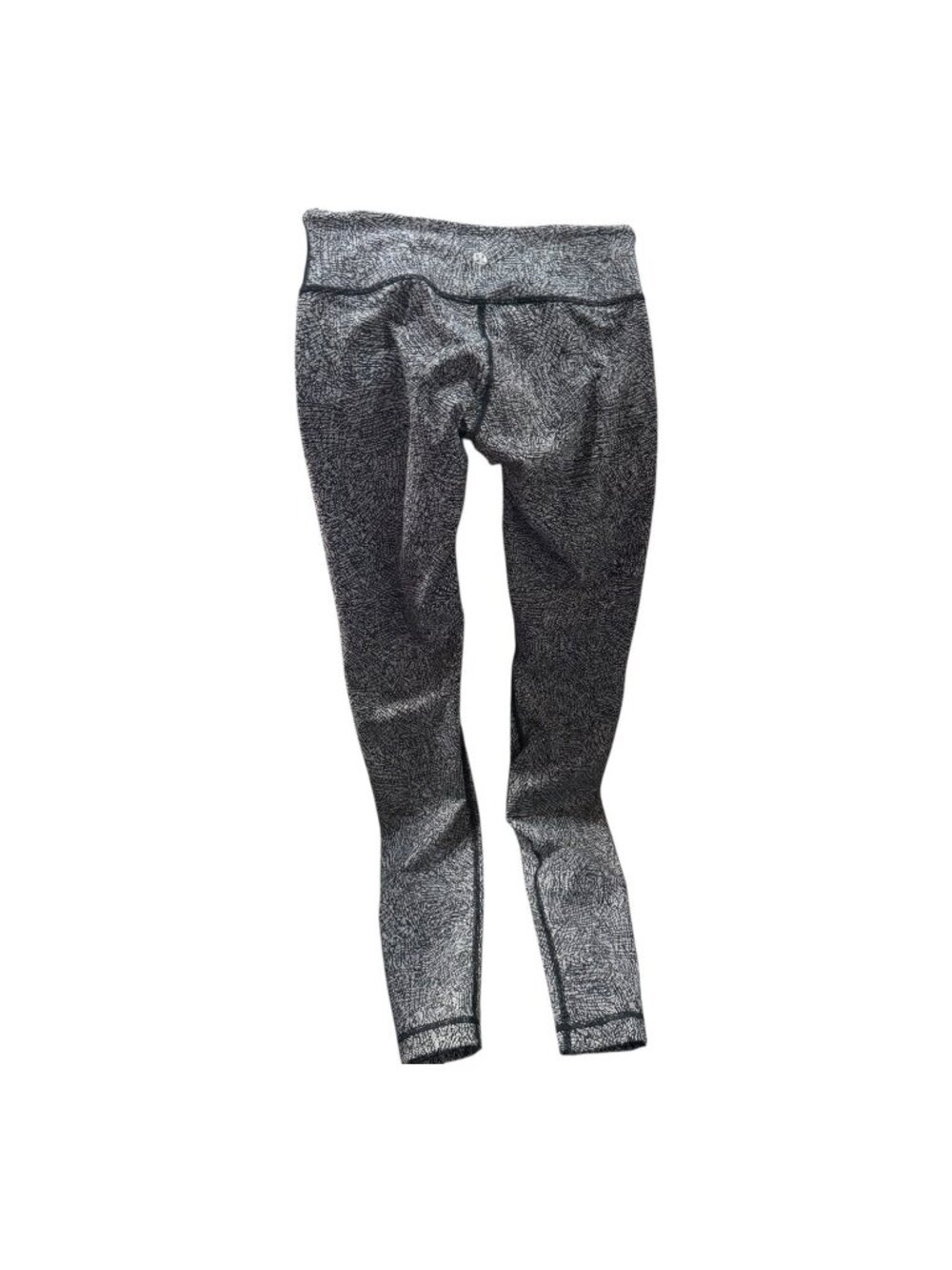 Lululemon  Wunder Under Hi-Rise Size 4 Scribble Black Leggings